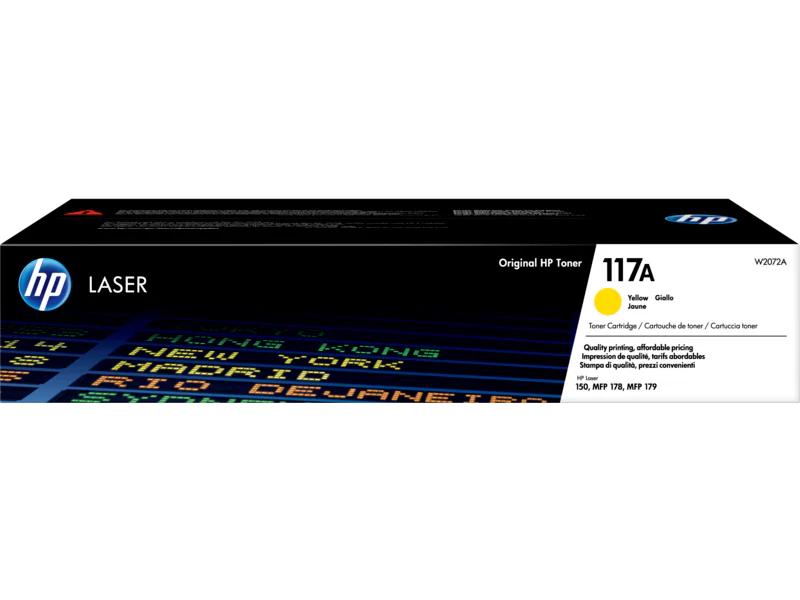 HP 117A Yellow Laser Toner Cartridge (W2072A) HP 117A Yellow Laser Toner Cartridge (W2072A)