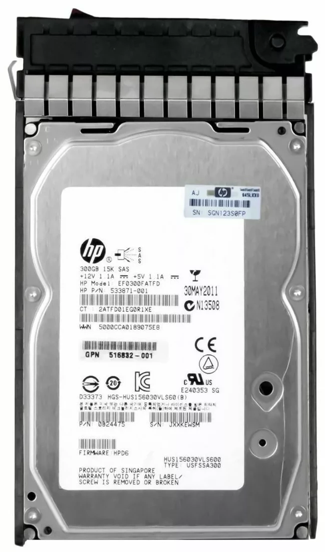 HP 300GB 6G 15K 3.5 DP SAS HDD (516810-001)