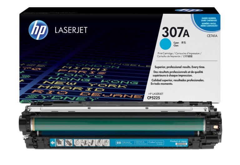 HP 307A Cyan LaserJet Toner Cartridge (CE741A)