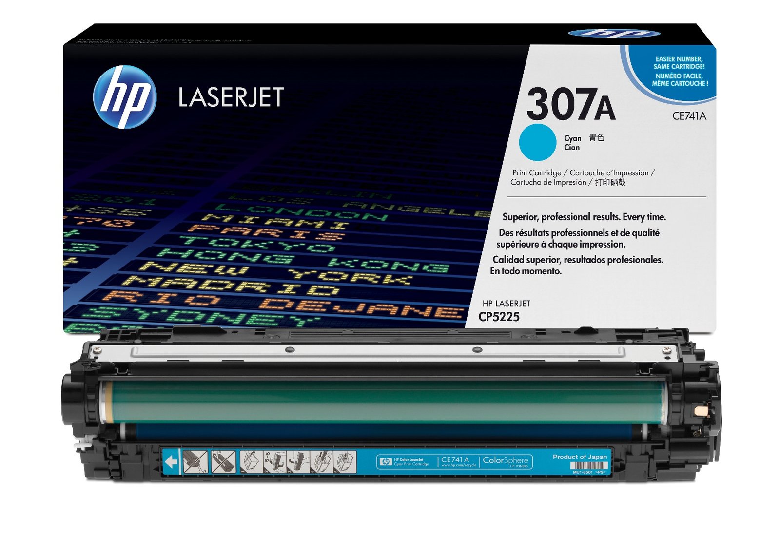 HP 307A Cyan LaserJet Toner Cartridge (CE741A) HP 307A Cyan LaserJet Toner Cartridge (CE741A)