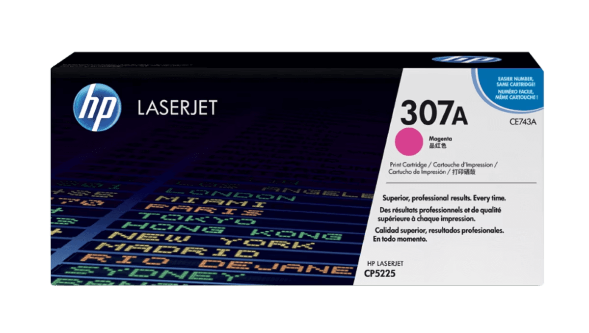 HP 307A Magenta LaserJet Toner Cartridge (CE743A) HP 307A Magenta LaserJet Toner Cartridge (CE743A)