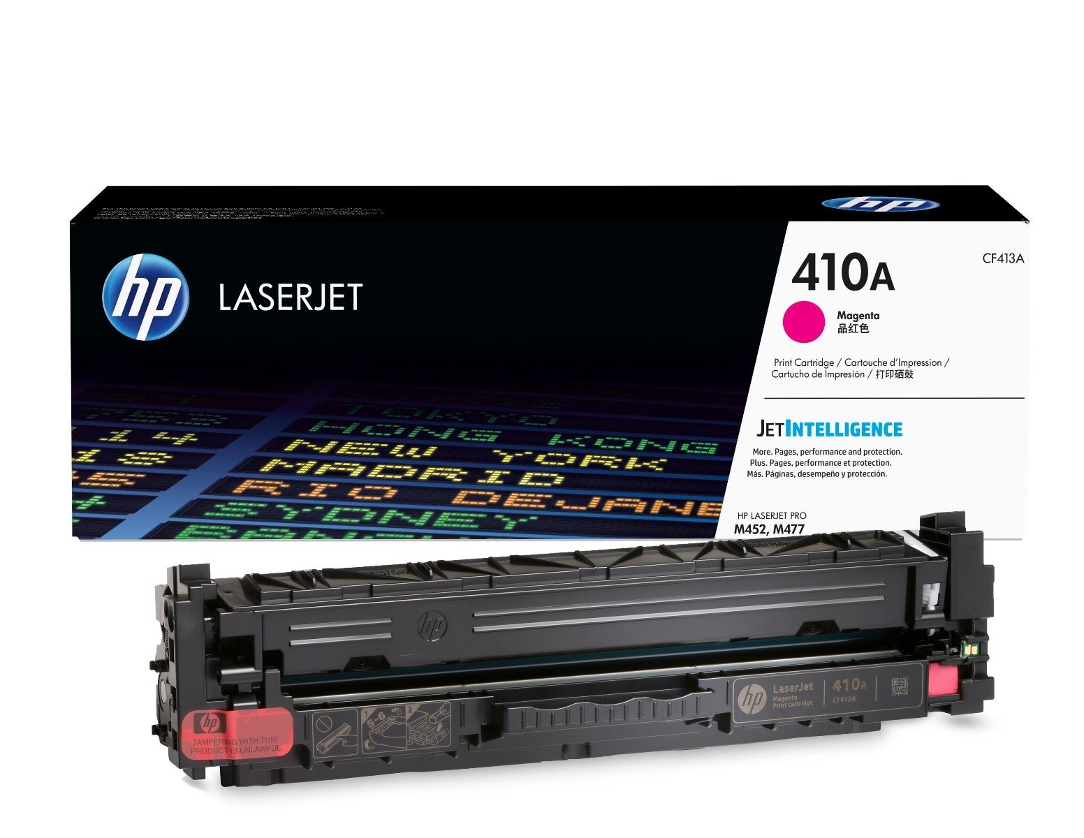 HP 410A Original Magenta LaserJet Toner Cartridge (CF413A) HP 410A Original Magenta LaserJet Toner Cartridge (CF413A)