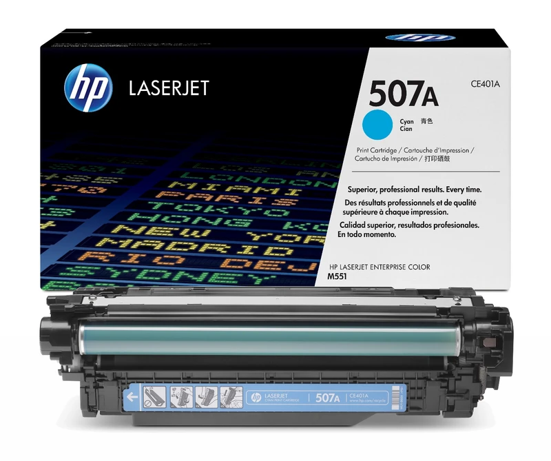 HP 507A Cyan LaserJet Toner Cartridge HP 507A Cyan LaserJet Toner Cartridge