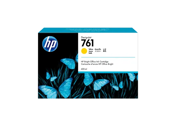 HP 761 400-ml Yellow DesignJet Ink Cartridge (CM992A) HP 761 400-ml Yellow DesignJet Ink Cartridge (CM992A)