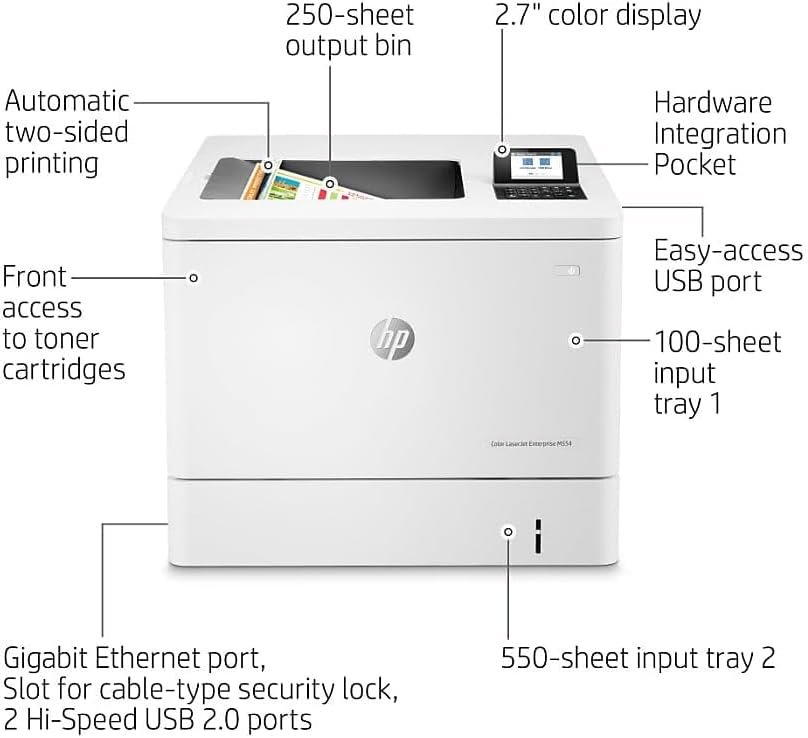HP Color LaserJet Enterprise M554dn Printer (7ZU81A) 5