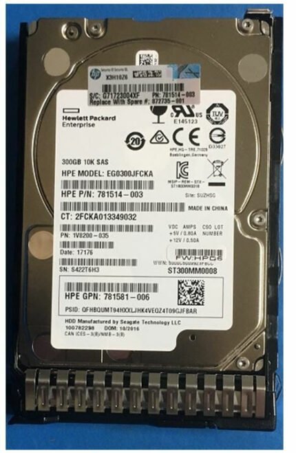 HPE 300GB SAS 10K SFF DS HDD (872475-B21)