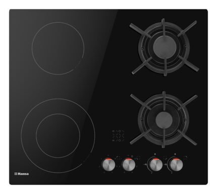 Hob Hansa combined (2 gas + 2 electrical), 59,2cm, Flex zone, black (BHMS61414030)2