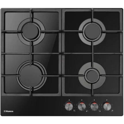 Hob Hansa gas, 59cm, cast-iron, black (BHKS610505)