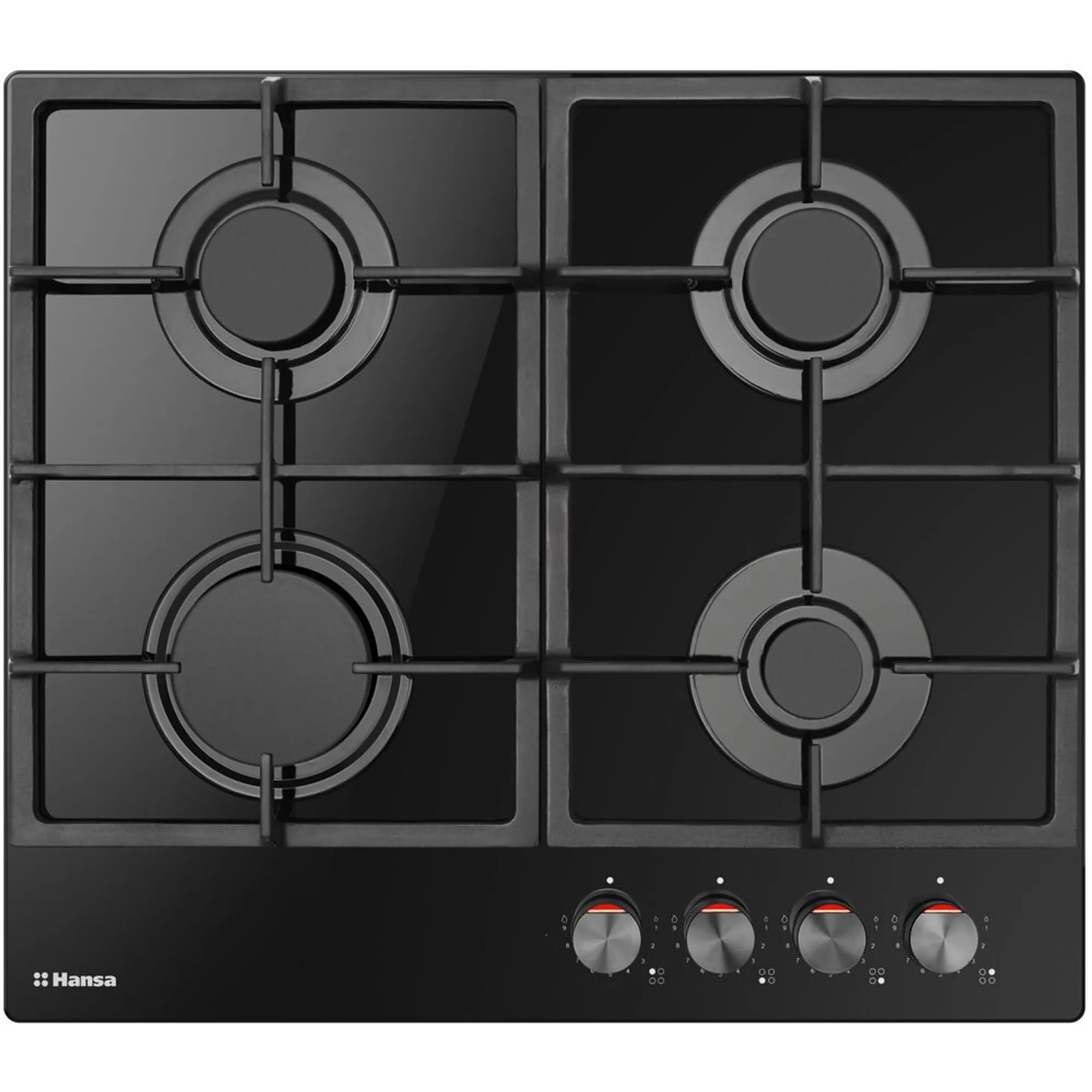 Hob Hansa gas, 59cm, cast-iron, black (BHKS610505) Hob Hansa gas, 59cm, cast-iron, black (BHKS610505)
