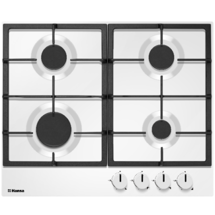 Hob Hansa gas, 60cm, cast-iron, white (BHGW630502)