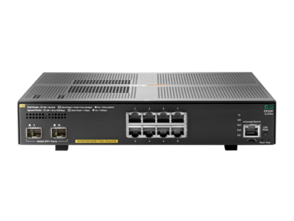 Aruba 2930F 8G PoE+ 125W 2SFP+ Swch Enterprise Managed (Web, CLI,SSH) Switch L2/L3, VSF Stacking up to 8 (JL258A)