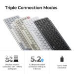 Keychron Keyboard Keychron B1 Pro, USB WL BT, space gray5
