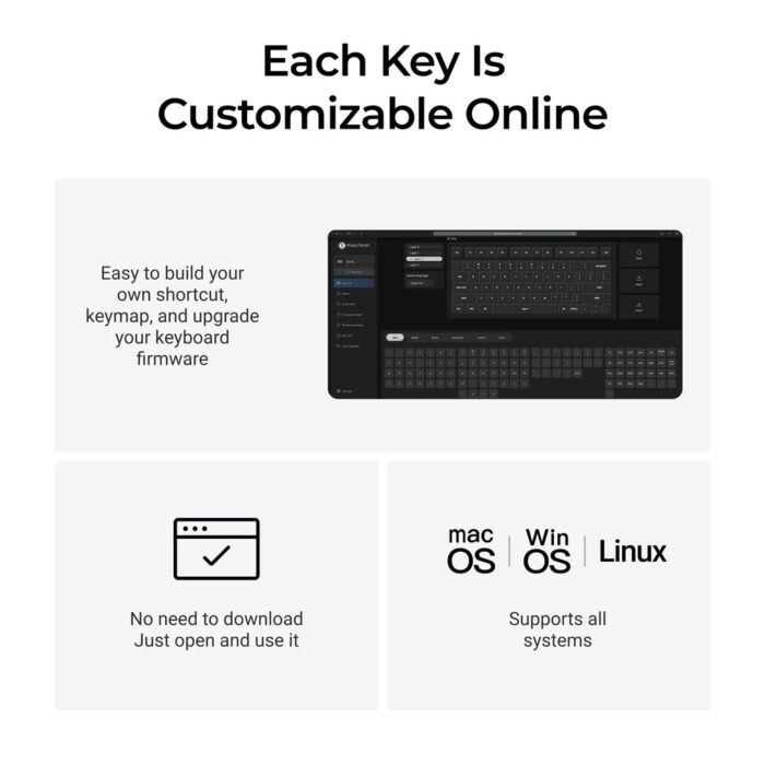 Keychron Keyboard Keychron B1 Pro, USB WL BT, space gray6