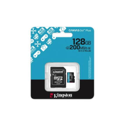 micro-SDXC — 128GB microSDXC Canvas Go! Plus Gen4 R:200/W:100 UHS-I Class 10 V30 U3 A2 + adapter (SDCG4/128GB)