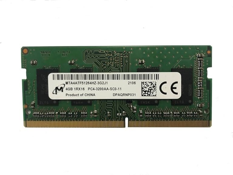 Micron 4GB 1Rx16 PC4-3200 DDR4 SODIMM RAM (MTA4ATF51264HZ-3G2R1)