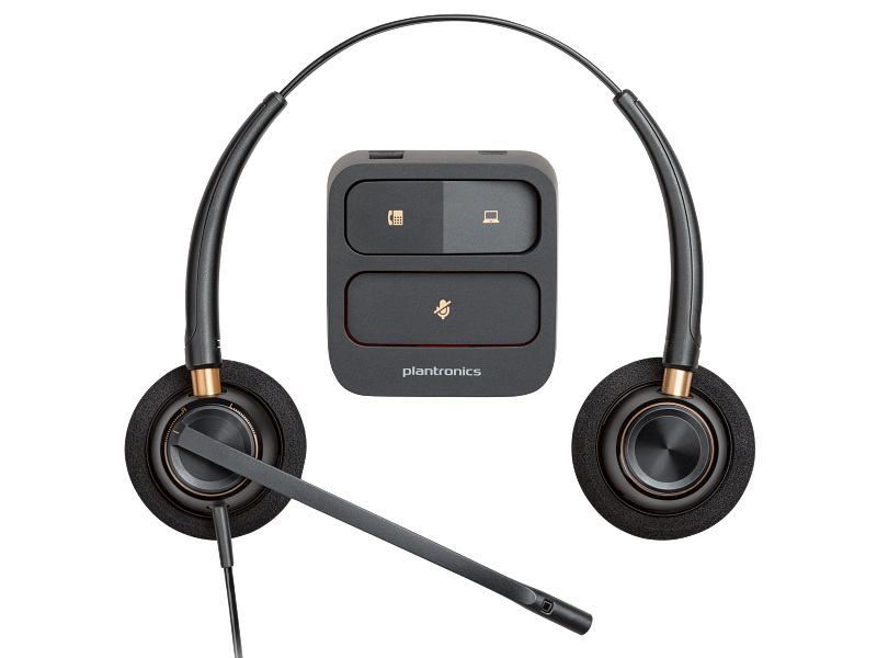Poly EncorePro 520 Binaural Headset +Quick Disconnect (783P7AA) Poly EncorePro 520 Binaural Headset +Quick Disconnect (783P7AA) - Image 1