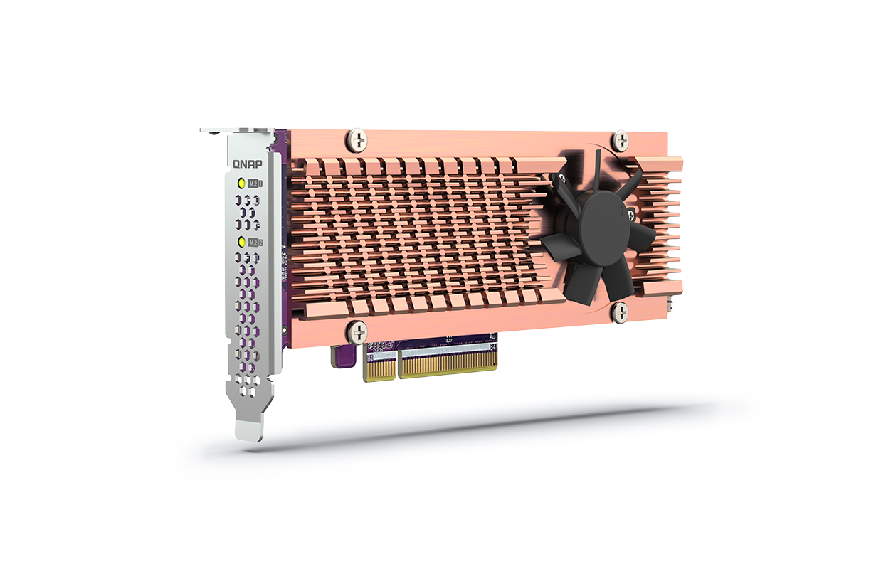 QM2-2P-384A Add two M.2 NVMe SSDs to your NAS with a PCIe 3.0 expansion card QM2-2P-384A | Add two M.2 NVMe SSDs to your NAS with a PCIe 3.0 expansion card - Image 1