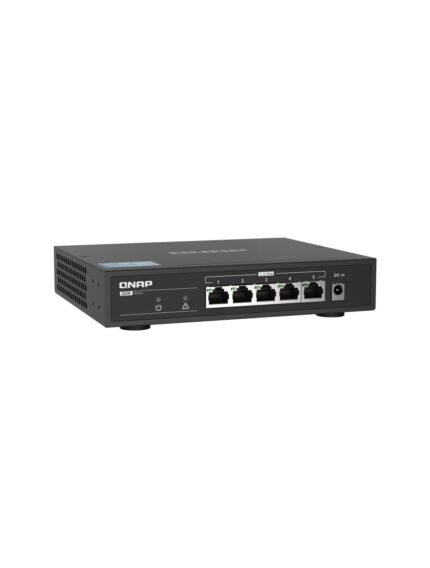 QNAP, 5 port 2.5Gbps RJ-45, auto negotiation (2.5G/1G/100M), unmanaged switch (QSW-1105-5T)