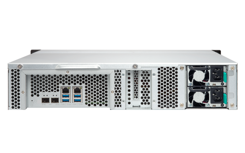 QNAP TS-1232PXU-RP-4G Quad-core Alpine AL324 1.7GHz 4GB DDR4 UDIMM(1xUDIMM) 2x10GbE SFP 2x2.5 GbE 1xGbE 4xUSB3.0 250W(x2)) PSU 2