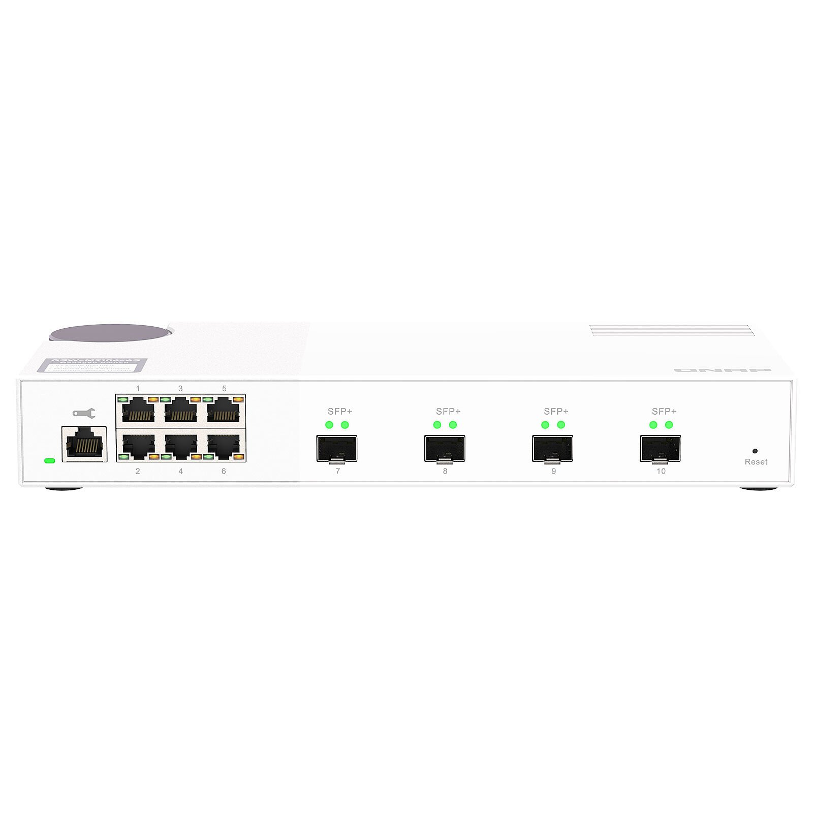 QSW-M2106-4C, 6 port 2.5Gbps, 4 port 10Gbps SFP NBASE-T Combo, web managed switch (QSW-M2106-4C) QSW-M2106-4C, 6 port 2.5Gbps, 4 port 10Gbps SFP+/ NBASE-T Combo, web managed switch (QSW-M2106-4C) - Image 1