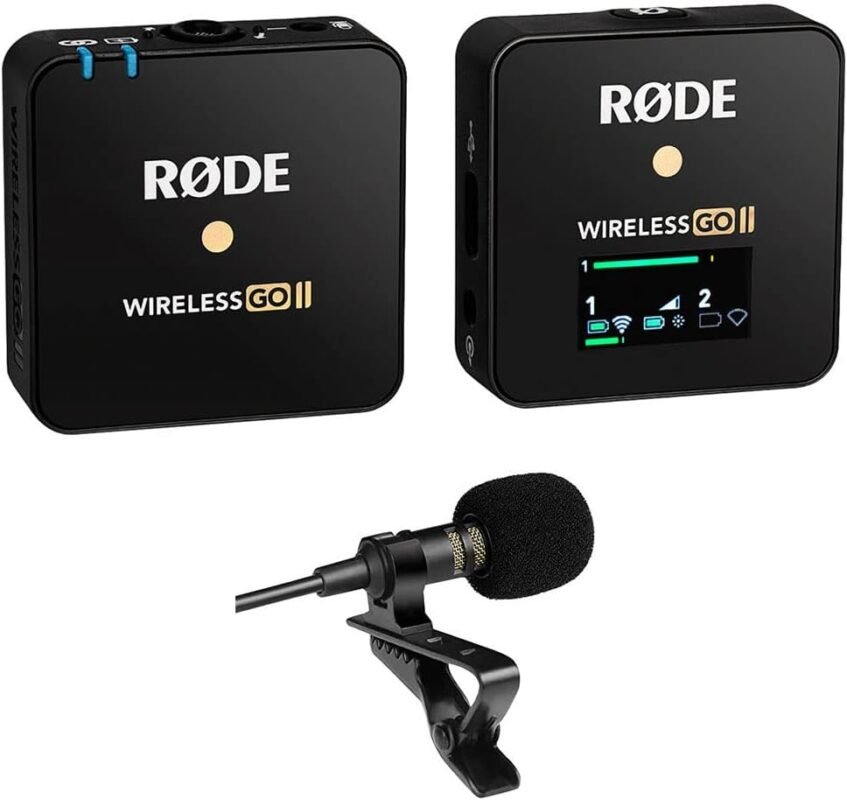 RODE Wireless GO II Single Compact Digital Wireless Microphone System Recorder (2.4 GHz, Black)