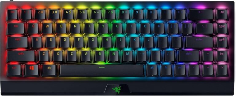 Razer Gaming Keyboard BlackWidow V3 Mini HyperSpeed Green Switch WL BT USB RU RGB, Black