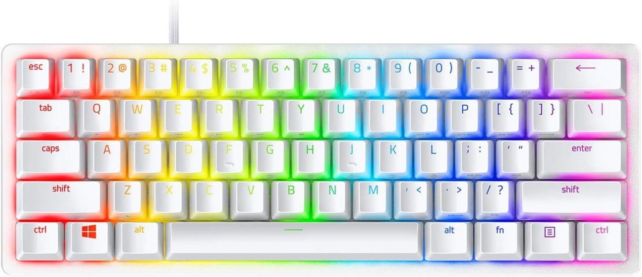Razer Gaming Keyboard Huntsman Mini Mercury Ed. Red Switch USB RU RGB, White