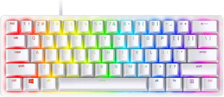 Razer Gaming Keyboard Huntsman Mini Mercury Ed. Red Switch USB RU RGB, White