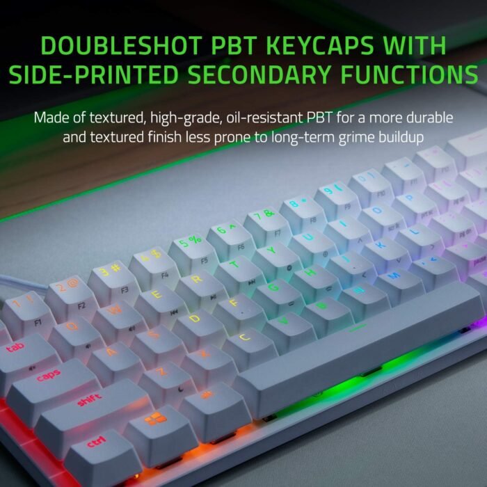 Razer Gaming Keyboard Huntsman Mini Mercury Ed. Red Switch USB RU RGB, White3