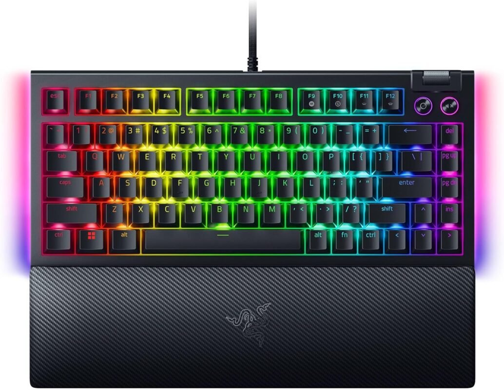 Razer Keyboard BlackWidow V4 75% RGB 83key Mechanical Tactile Switch GEN-3, USB-A, EN, black