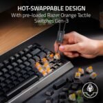 Razer Keyboard BlackWidow V4 75% RGB 83key Mechanical Tactile Switch GEN-3, USB-A, EN, black2