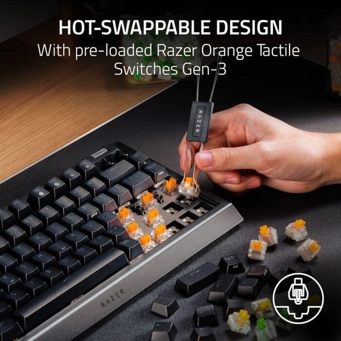 Razer Keyboard BlackWidow V4 75% RGB 83key Mechanical Tactile Switch GEN-3, USB-A, EN, black2