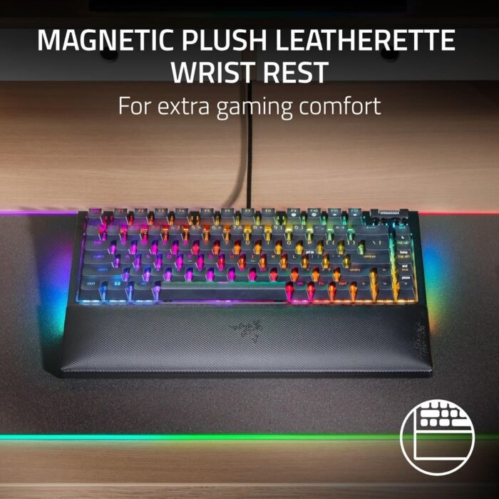 Razer Keyboard BlackWidow V4 75% RGB 83key Mechanical Tactile Switch GEN-3, USB-A, EN, black7