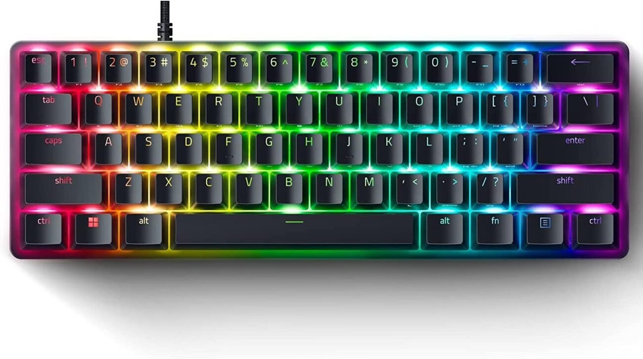 Razer Keyboard Huntsman Mini RGB 61key Purple Switch USB EN Black