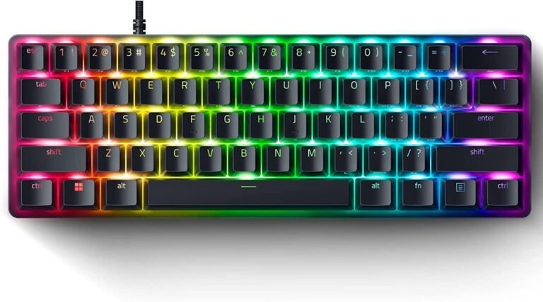Razer Keyboard Huntsman Mini RGB 61key Purple Switch USB EN Black