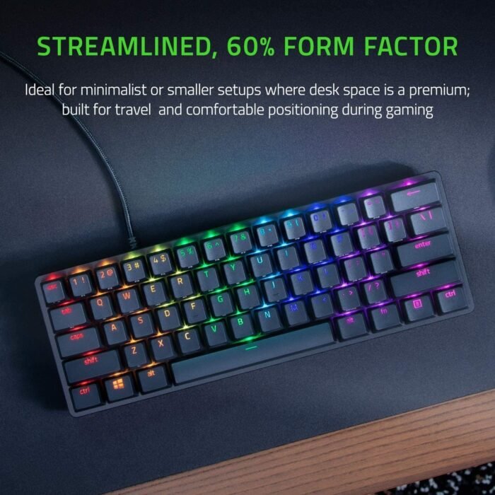 Razer Keyboard Huntsman Mini RGB 61key Purple Switch USB EN Black2