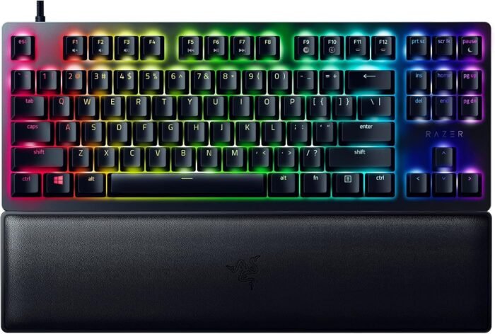 Razer Keyboard Huntsman V2 TKL RGB 87key Red Switch USB EN, black