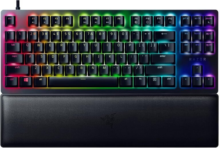 Razer Keyboard Huntsman V2 TKL RGB 87key Red Switch USB EN, black