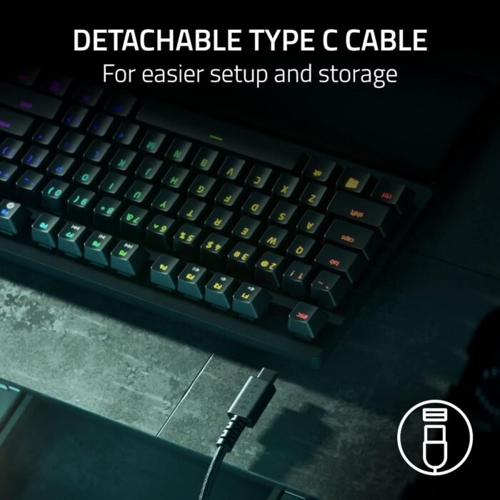 Razer Keyboard Huntsman V2 TKL RGB 87key Red Switch USB EN, black6