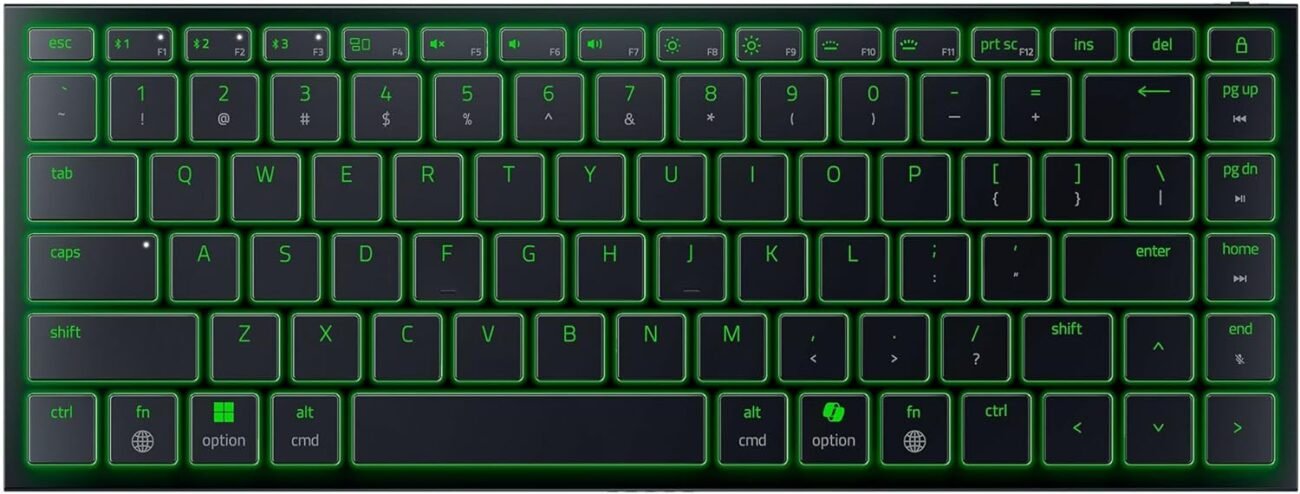 Razer Keyboard Joro Ultra Low-Profile, 86key, BT, EN, RGB, black