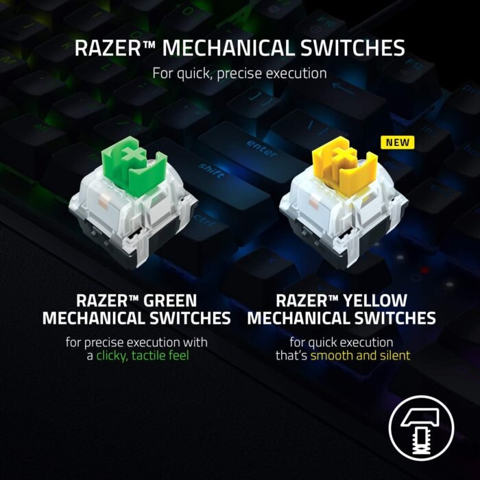 Razer Keyboard mechanical BlackWidow V3 TKL 87key, Green Switch, USB-A, EN RU, RGB, black6