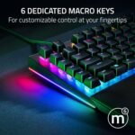 Razer Keyboard mechanical BlackWidow V4, 114key, Yellow Switch, USB-A, EN RU, RGB, black4