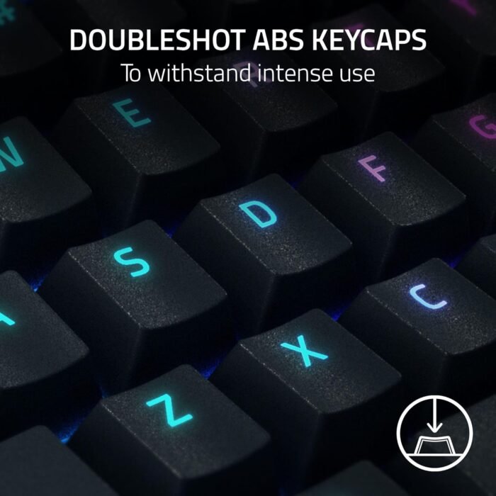 Razer Keyboard mechanical BlackWidow V4, 114key, Yellow Switch, USB-A, EN RU, RGB, black6