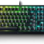 Razer Keyboard mechanical BlackWidow V4 X 110key, Green Switch, USB-A, EN RU, RGB, black