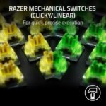 Razer Keyboard mechanical BlackWidow V4 X 110key, Green Switch, USB-A, EN RU, RGB, black2