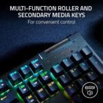 Razer Keyboard mechanical BlackWidow V4 X 110key, Green Switch, USB-A, EN RU, RGB, black4
