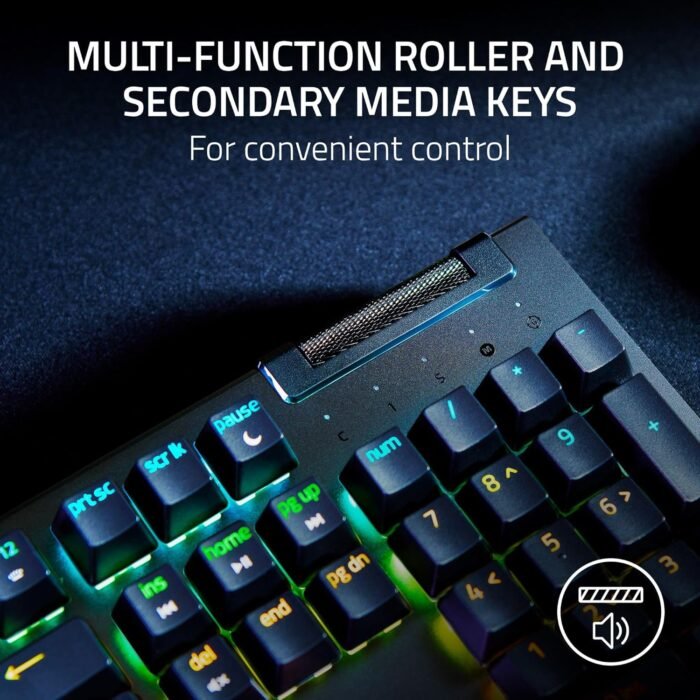 Razer Keyboard mechanical BlackWidow V4 X 110key, Green Switch, USB-A, EN RU, RGB, black4
