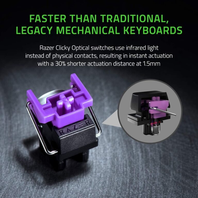 Razer Keyboard mechanical Huntsman Mini 61key, Red Switch, USB-A, EN, RGB, black6