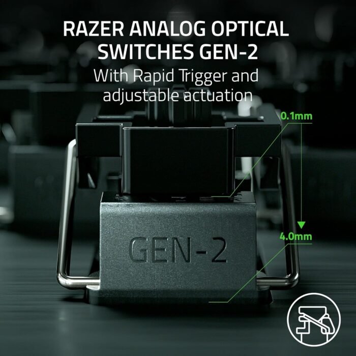 Razer Keyboard mechanical Huntsman V3 Pro 8KHz, 104key, Analog Optical Switch Gen-2, USB-A, EN, RGB, black3