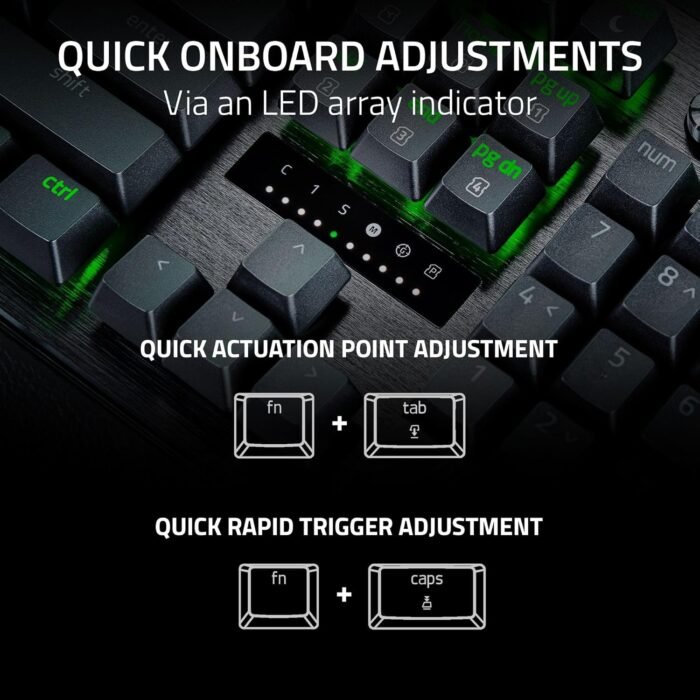Razer Keyboard mechanical Huntsman V3 Pro 8KHz, 104key, Analog Optical Switch Gen-2, USB-A, EN, RGB, black6
